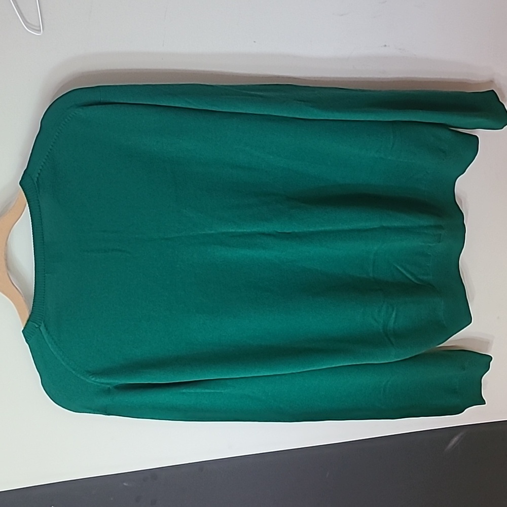 J. Crew Men's Classic Kelly Green Crewneck Sweater Merino Wool Size XL - Picture 4 of 4